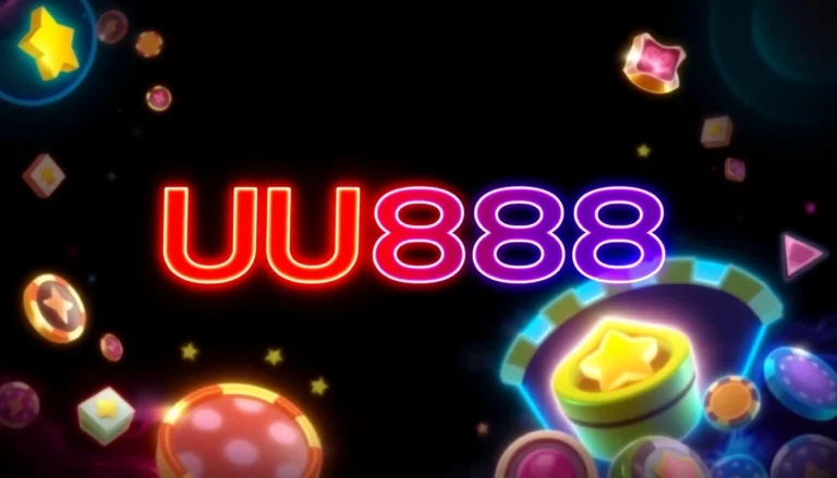 Elegant UU88 casino interface showcasing vibrant gaming graphics with a sleek user dashboard for seamless gambling experience.