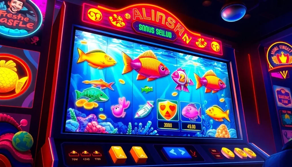 Visit https://32win.social/ to see engaging gaming interface featuring vibrant animals and treasures, inviting players to experience top online fishing games with immersive visuals.
