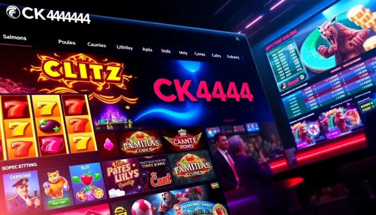 CK 444 branding with engaging casino games and sports betting visuals highlighting trust, innovation, and thrill at CK4444 platform for online gamers in Bangladesh.