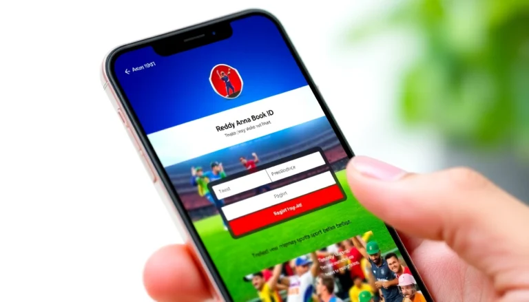 Reddy Anna Book ID registration interface on mobile with cricket themes, highlighting trust and ease of use for bettors.