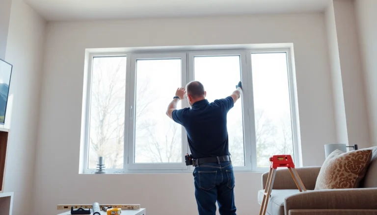 Window Installers Near Me in action installing energy-efficient windows in a modern home.
