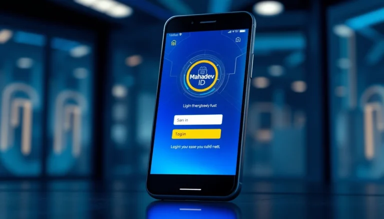 Mahadev ID login interface on smartphone emphasizing secure online betting access in India.