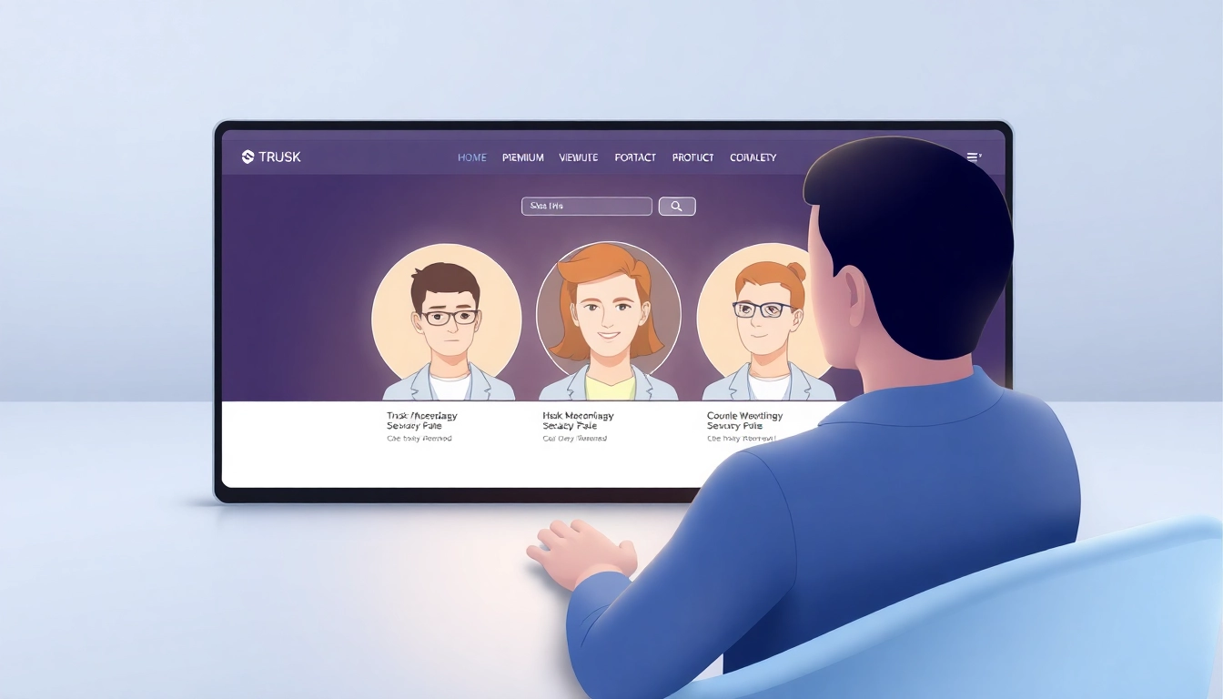Professional profiles displayed on a website, emphasizing trust and discretion for clients