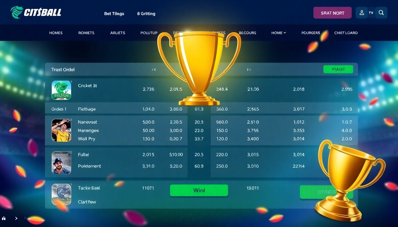 Cricket betting platform emphasizing Cricbet99 win with engaging odds boards and a winning