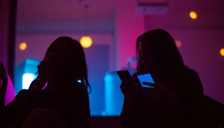 An engaging visual showing young adults exchanging flirtatious messages for annonces sexe,