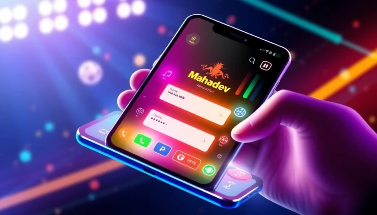 An engaging image illustrating a user generating Mahadev book id on a mobile device with sports