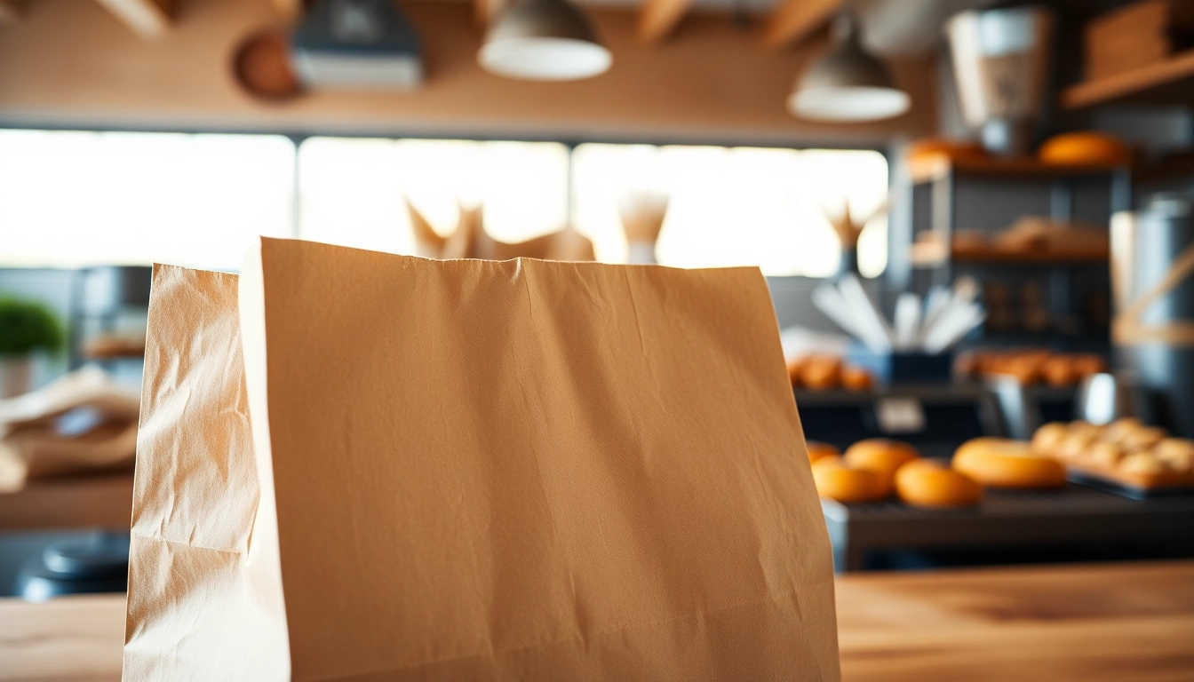 High-quality torba papierowa showcased in a bakery environment, highlighting eco-friendly