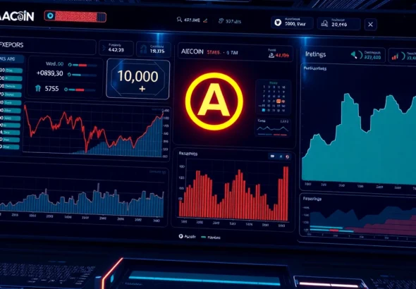 Aicoin cryptocurrency analytics dashboard with real-time charts and data visualization for investors