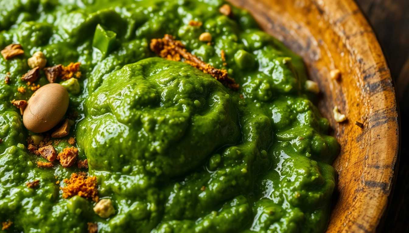 Green Masala Paste being prepared with fresh herbs and spices for flavorful cooking